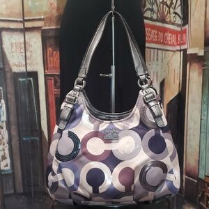 Coach Multicolor Circle Pattern Shoulder Bag